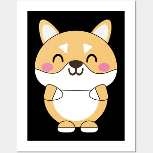 Cute Kawaii Shiba Inu Posters and Art